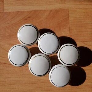 vintage white cabinet knobs